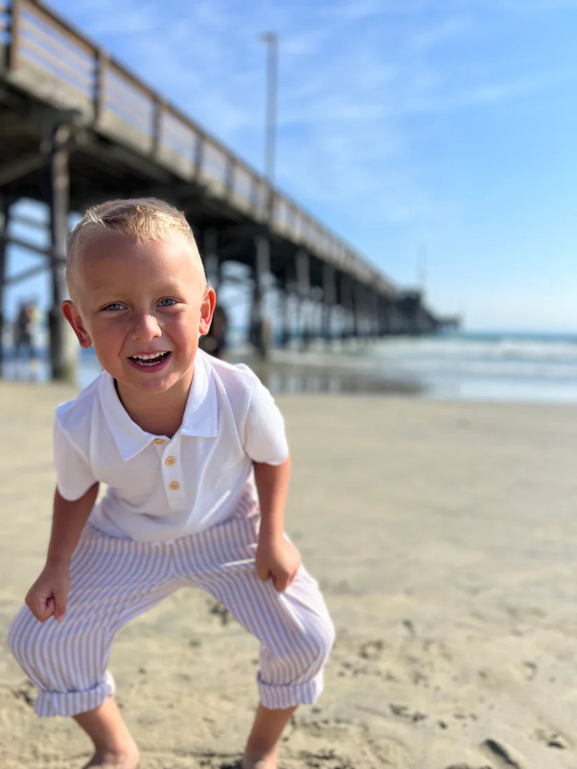 Polo - White Pique Shirt