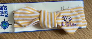 Hair Knot - LSU Gold Stripe Hair Knot