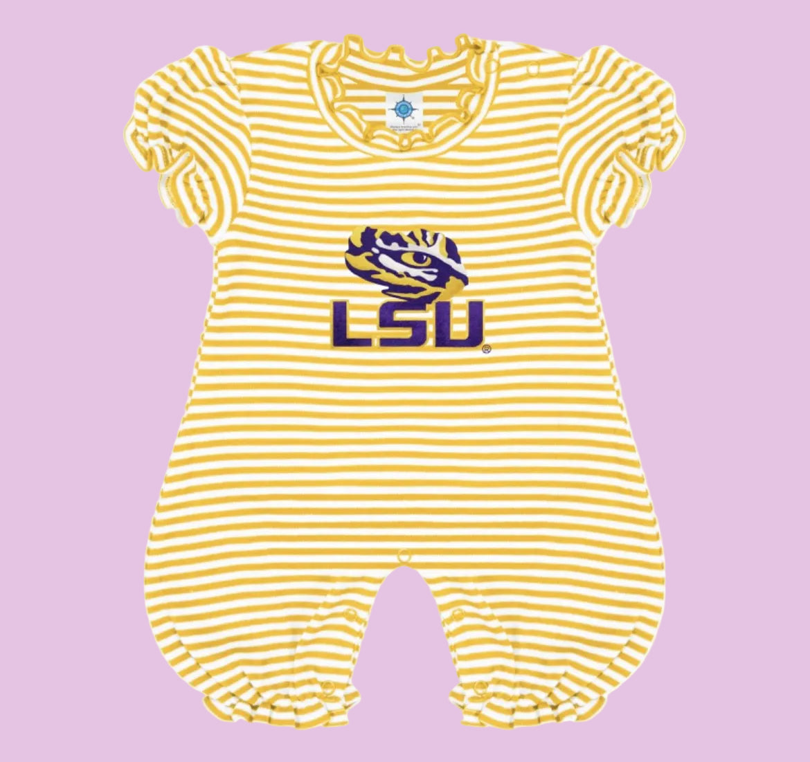 LSU Gold Stripe Bubble/Romper