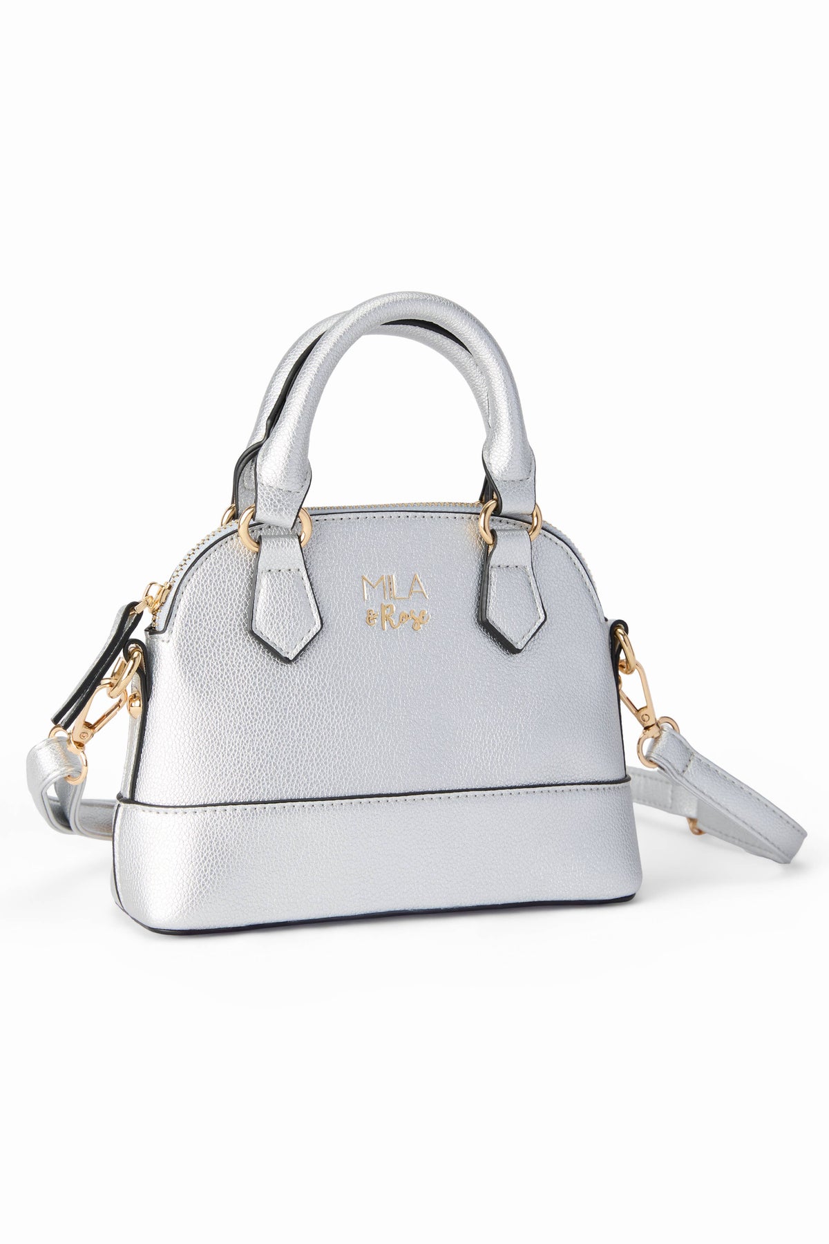 Purse - Silver Metallic Girl's Crossbody Purse