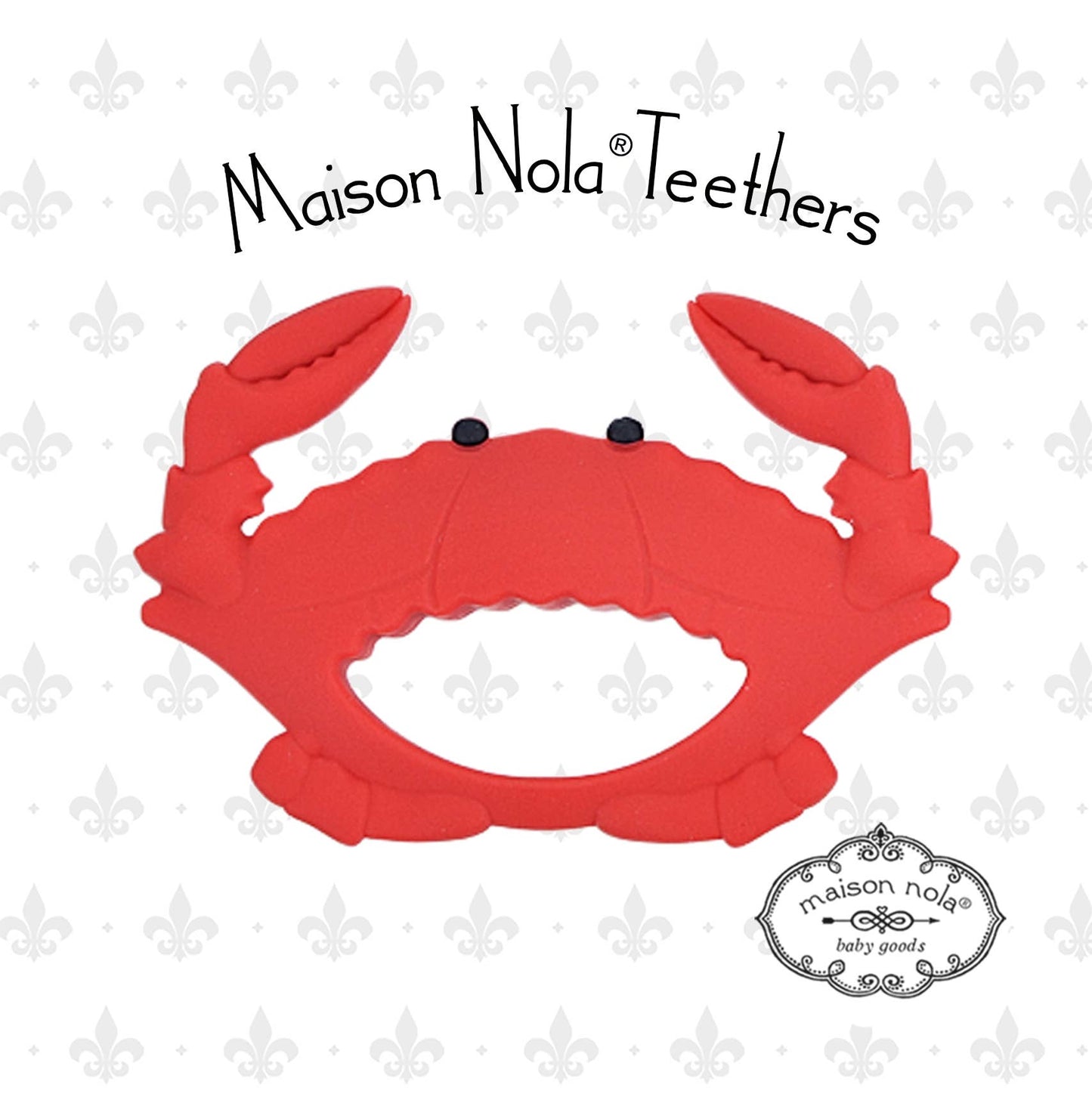 Teether - Louisiana Crab 
Silicone Baby Teether