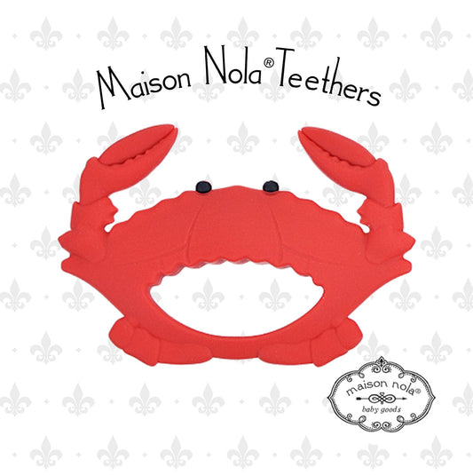 Teether - Louisiana Crab 
Silicone Baby Teether