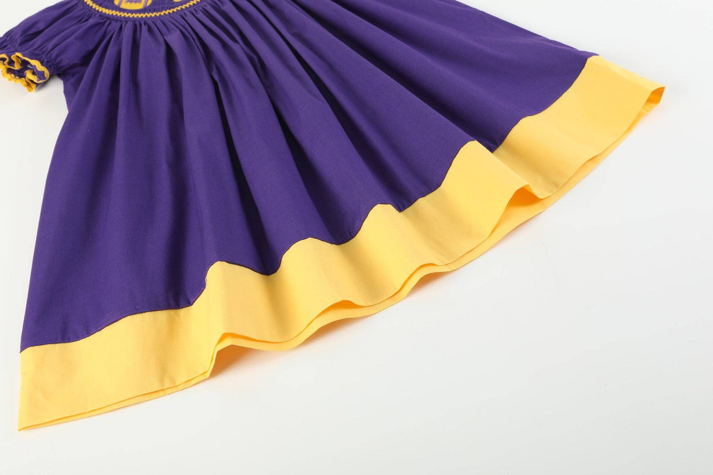 LSU Tiger Smocked Bishop Dress