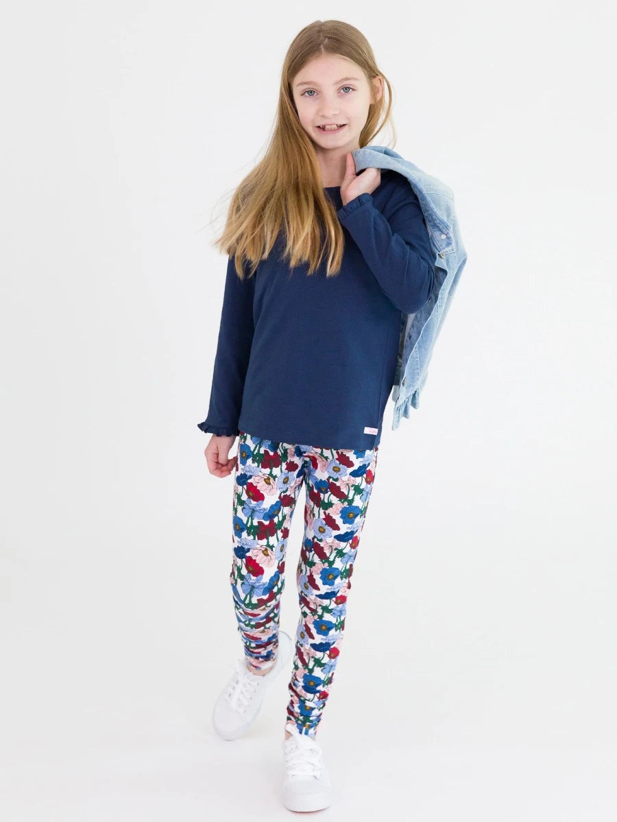 Knit Long Sleeve Ruffle Sleeve Top