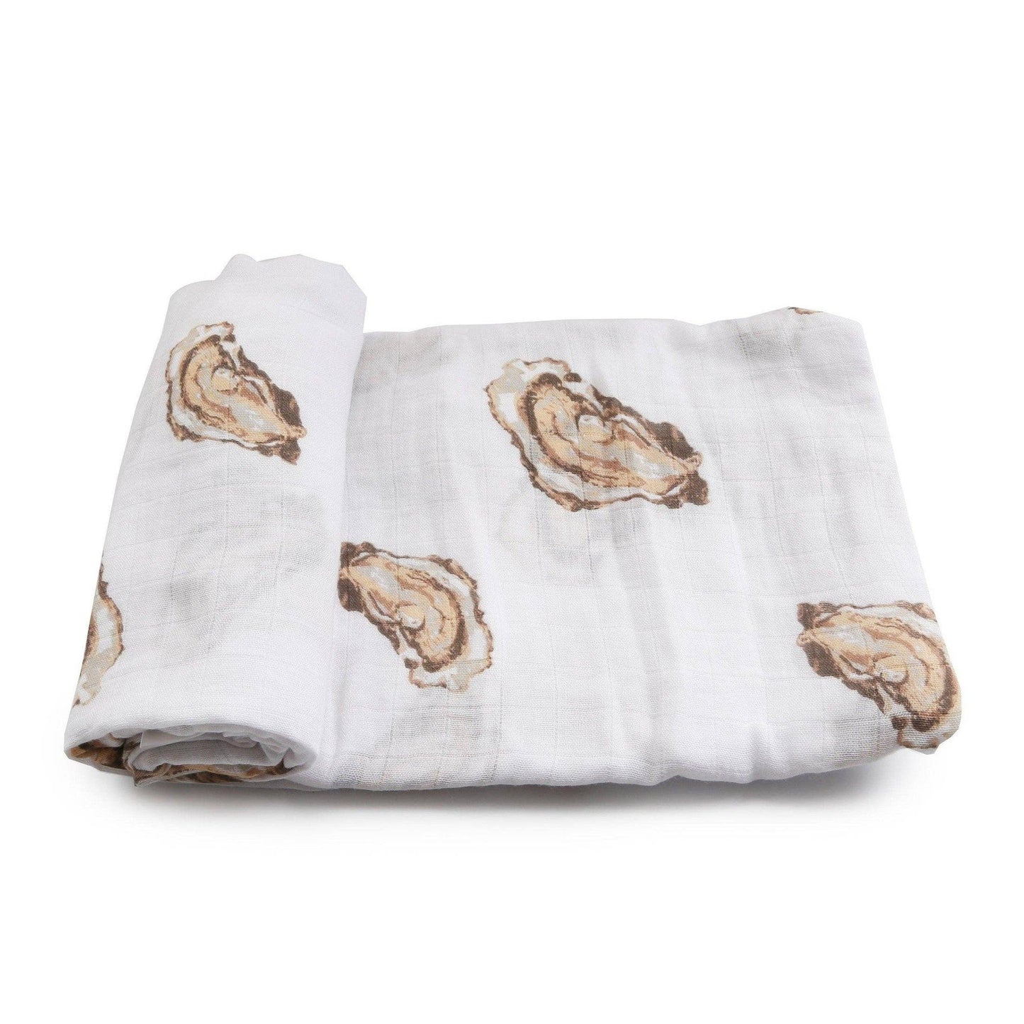 Swaddle - Aw, Shucks! Oyster Baby Muslin Swaddle Blanket -Extra Large 47 x 47