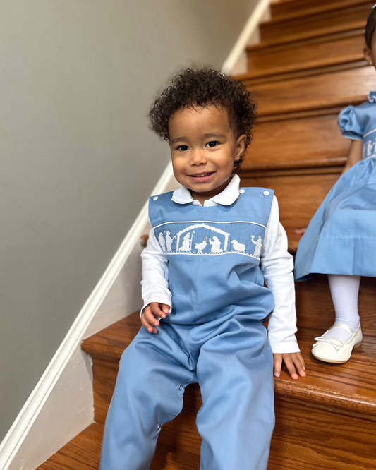 Smocked Nativity Jon Jon