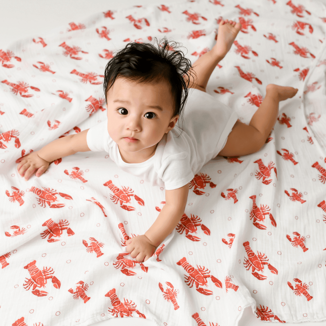 Swaddle - Heads and Tails Baby Muslin Swaddle/Receiving Blanket -Extra Large 47 x 47
