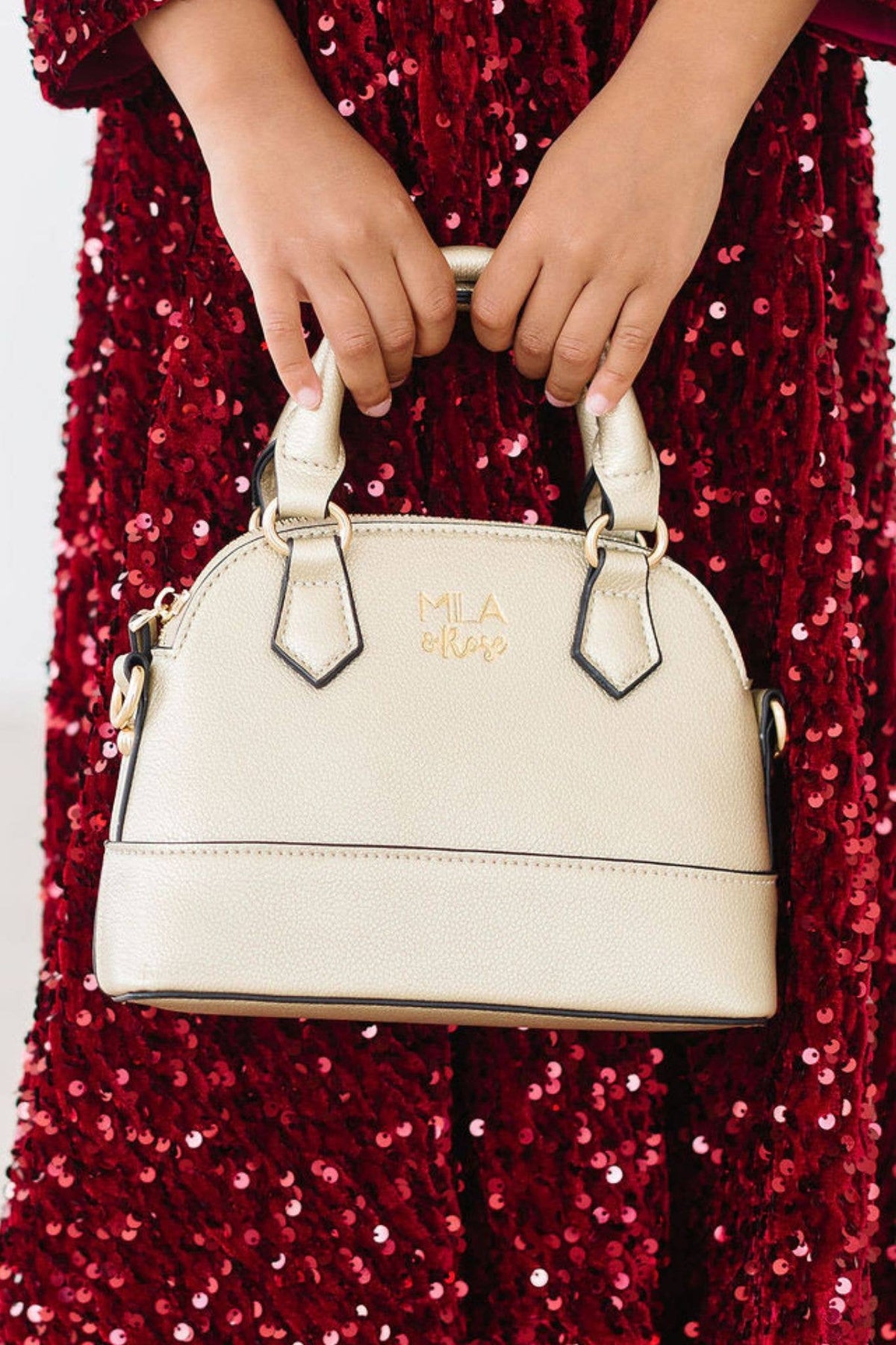 Purse - Gold Metallic Girl's Crossbody Purse
