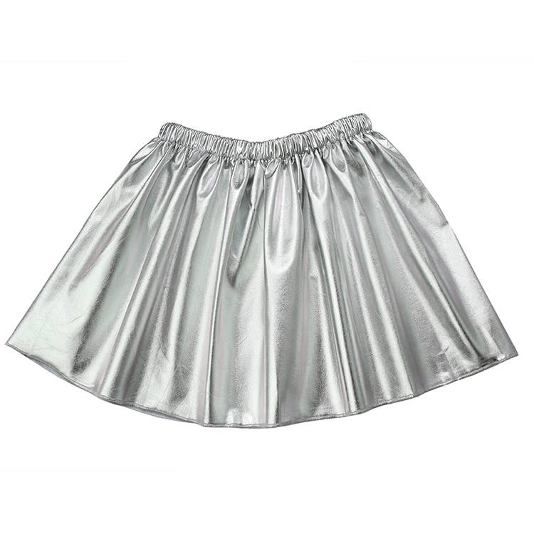 Skirt - Metallic Skirt: Red