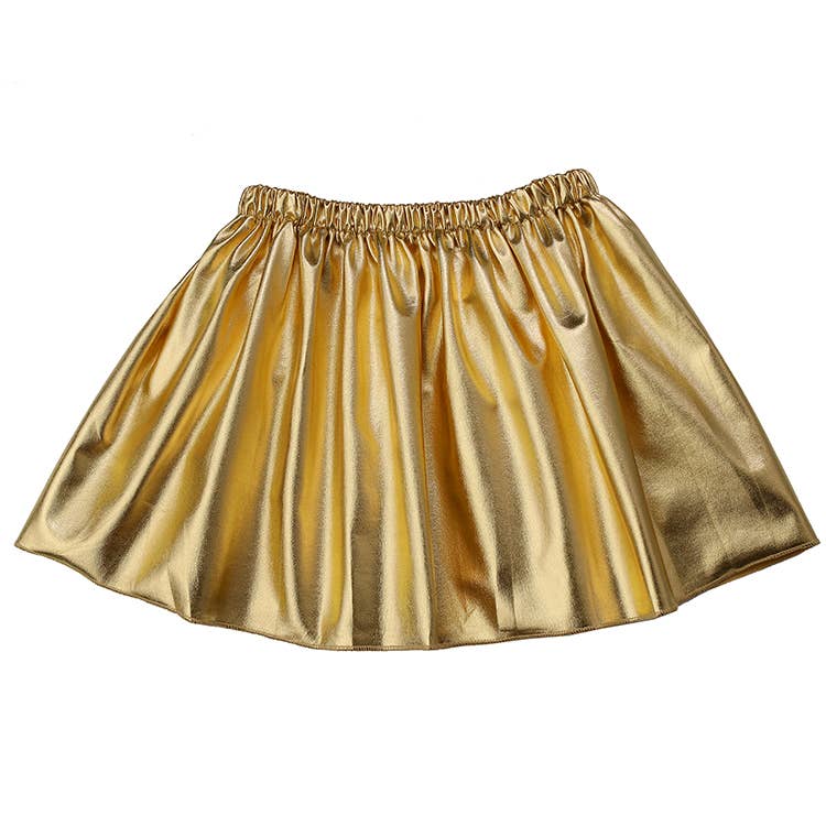 Skirt - Metallic Skirt: Red