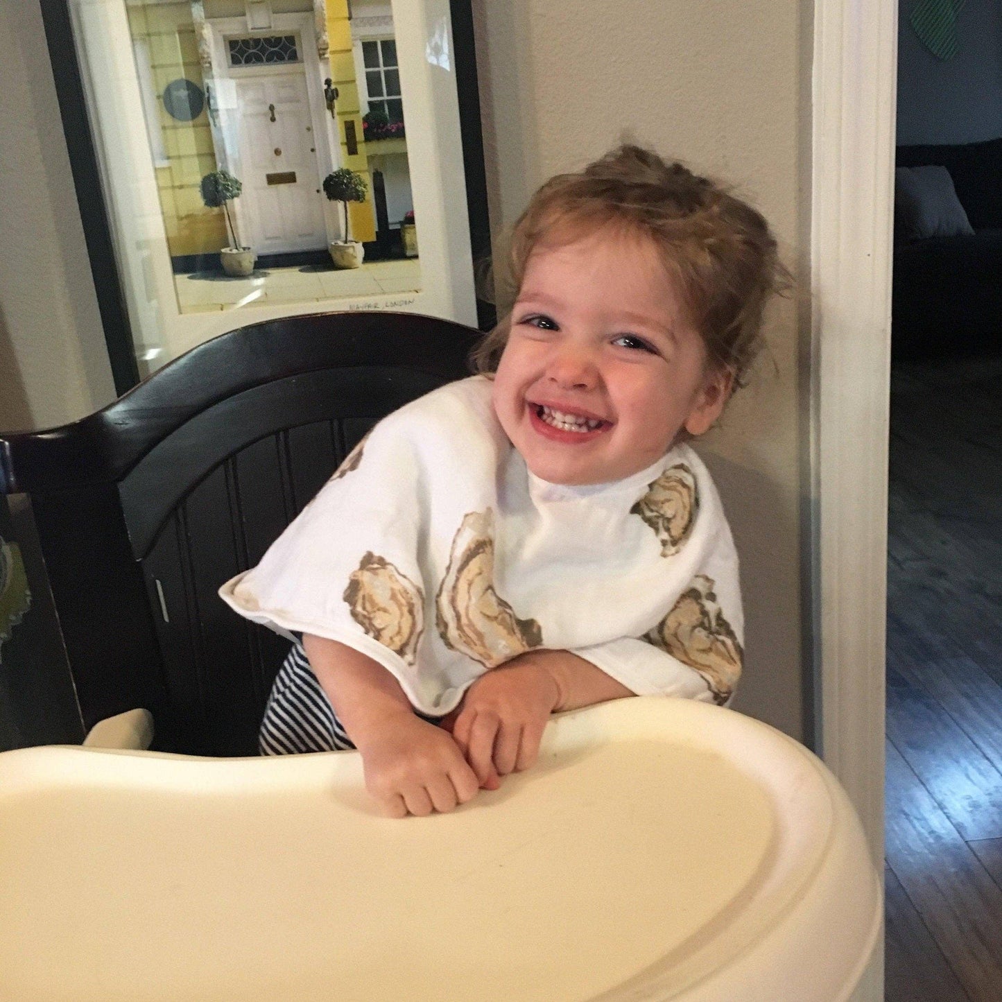 Burp Cloth - Aw Shucks! Oyster Baby Burp Cloth and Bib (2 in 1)