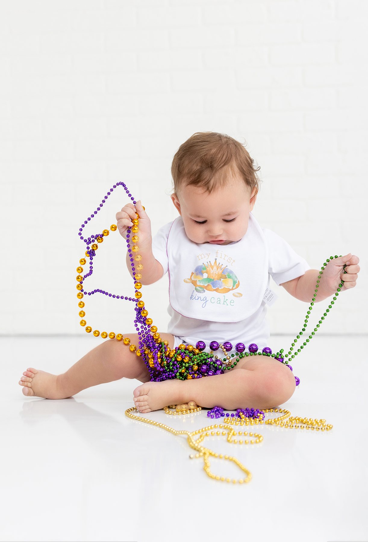 Bib - My First King Cake Cotton Bib
