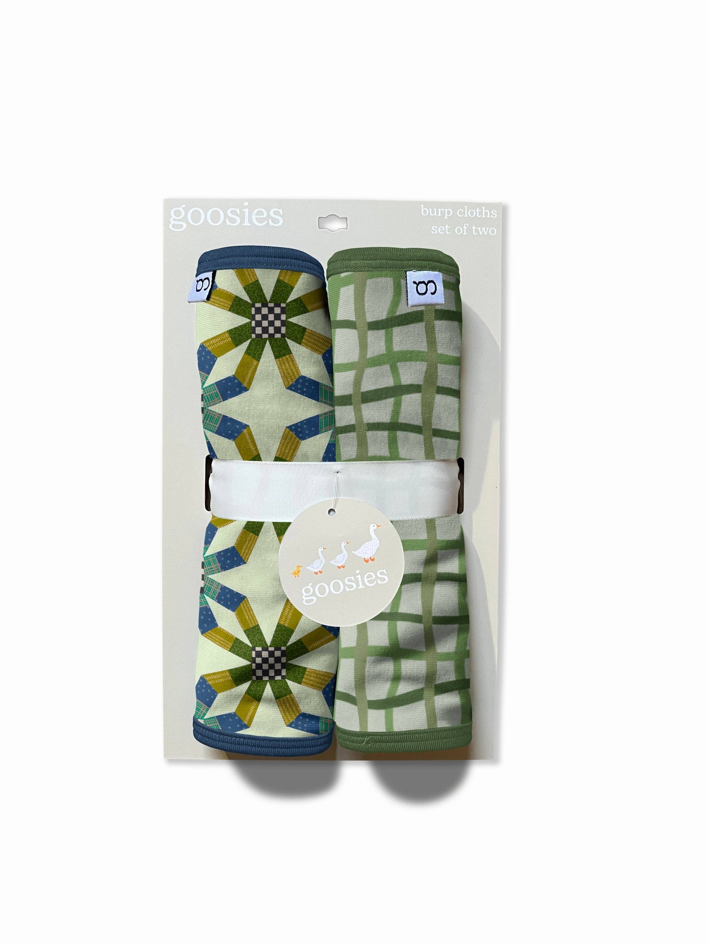 Burp Cloths - Blue Quilt Burp Cloths (Set of 2)