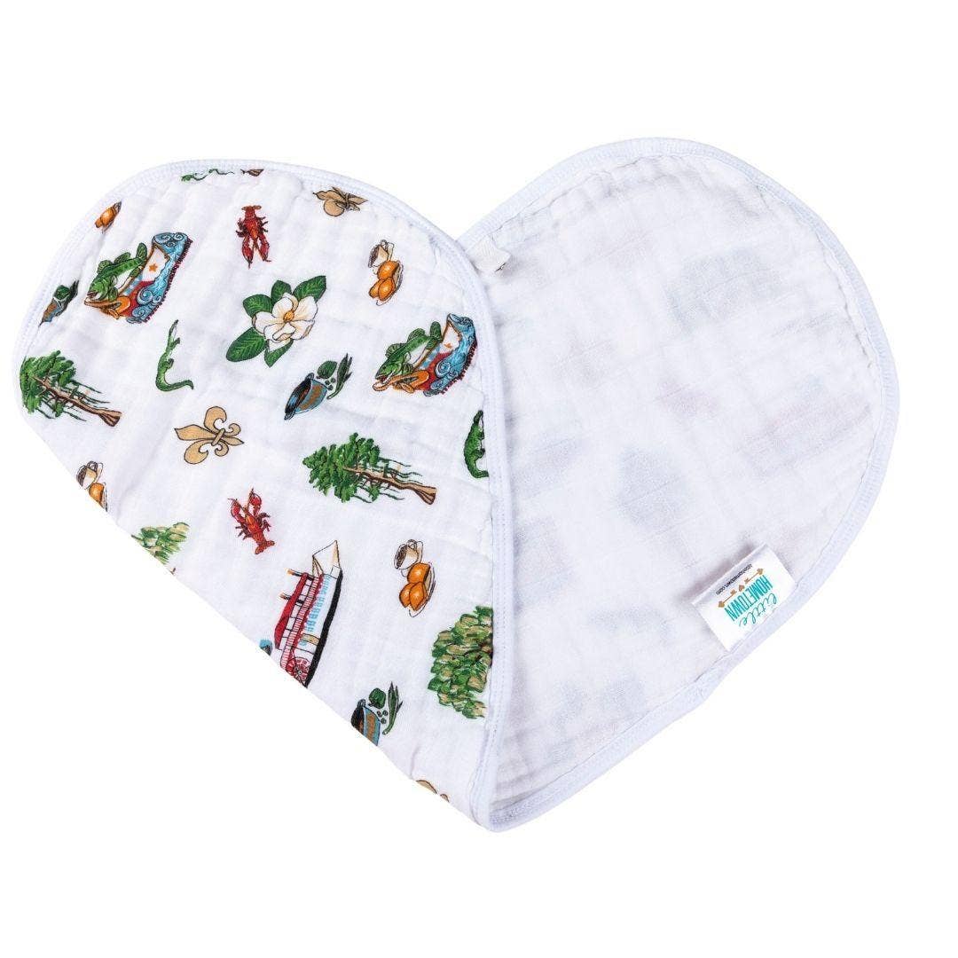 Burp Cloth - Louisiana Baby Burp Cloth and Bib (2 in 1)