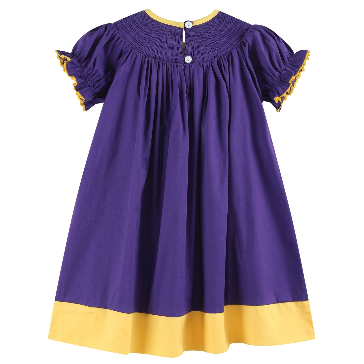 LSU Tiger Smocked Bishop Dress