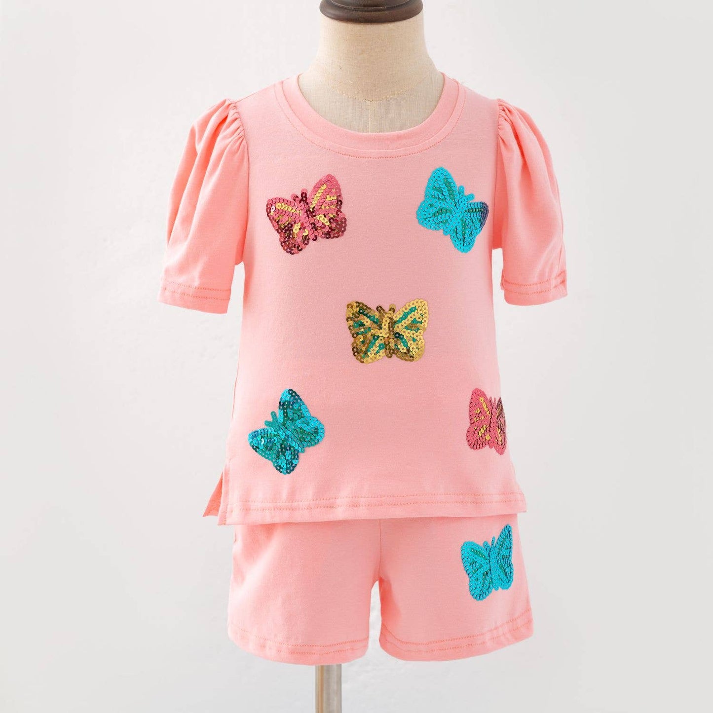 Butterfly Sequin Girls Set