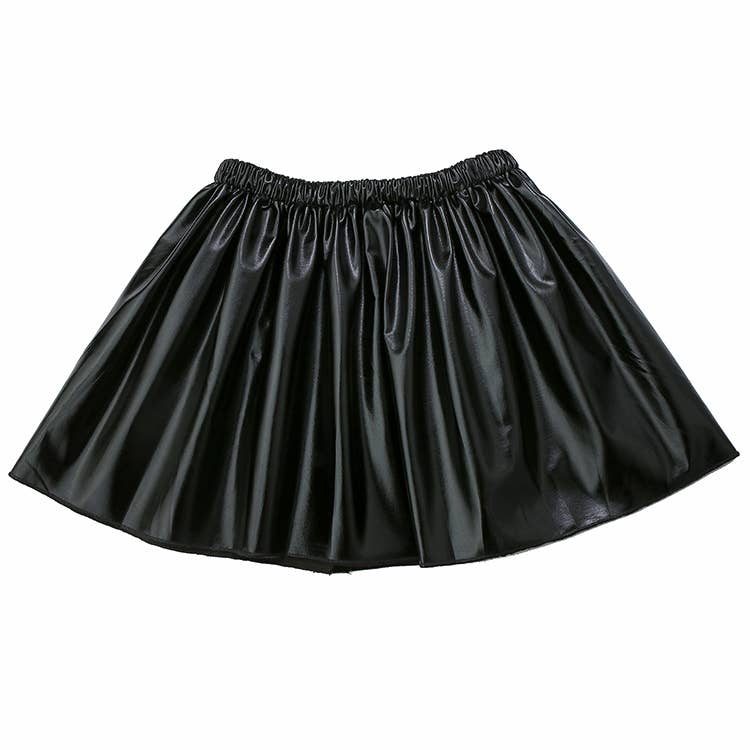 Skirt - Metallic Skirt: Red