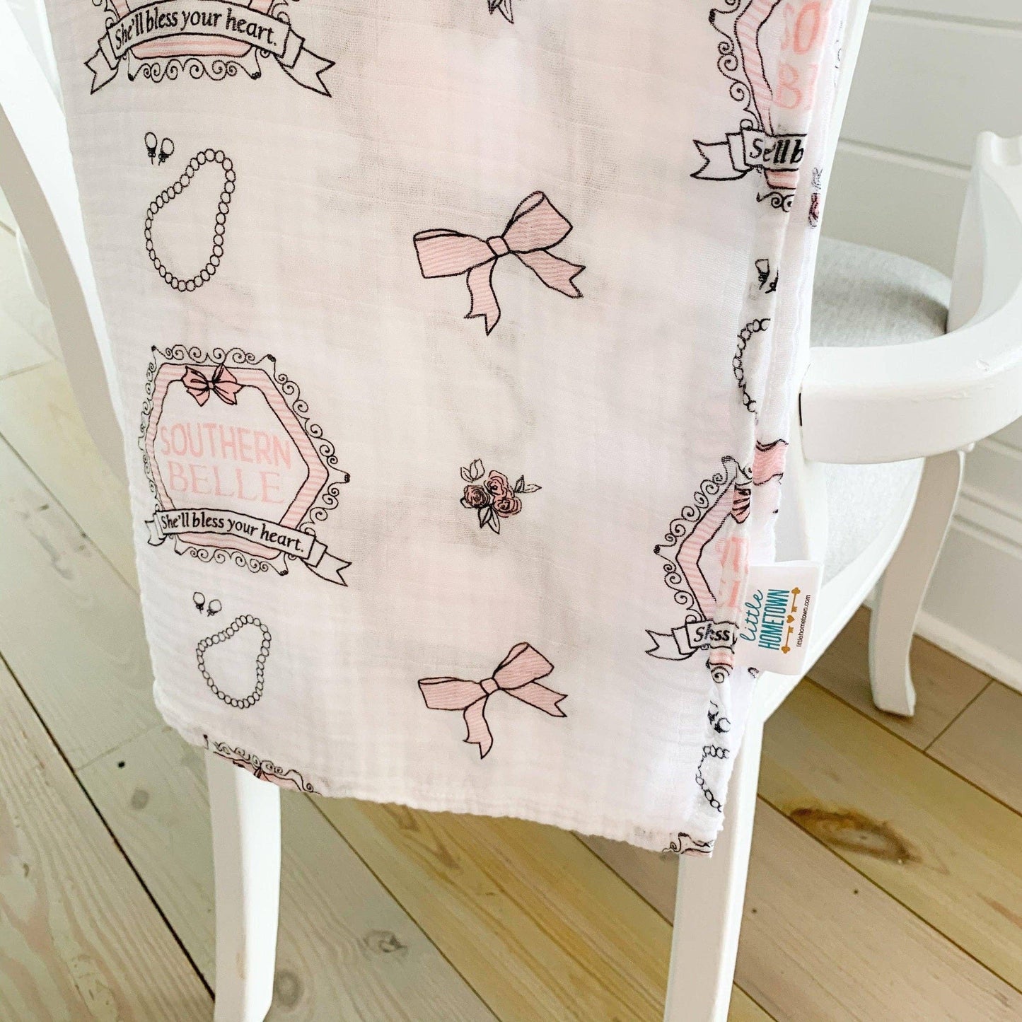 Swaddle - Southern Belle Baby Muslin Swaddle/Receiving Blanket
