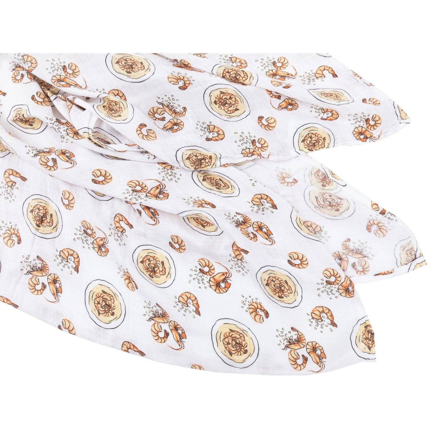 Swaddle - Shrimp and Grits Baby Muslin Swaddle/Receiving Blanket