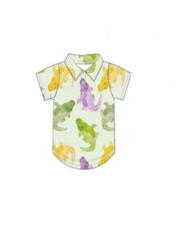 Mardi Gras Alligator Polo Shirt