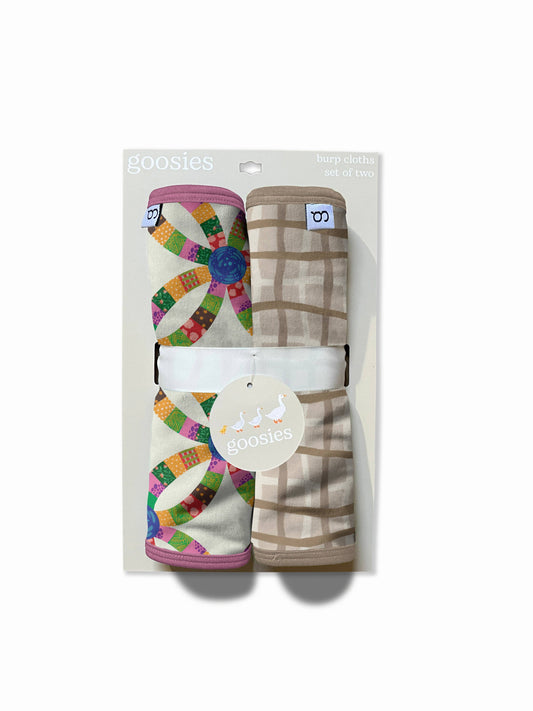 Burp Cloths -  Pink Quilt Burp Cloths (Set of 2)