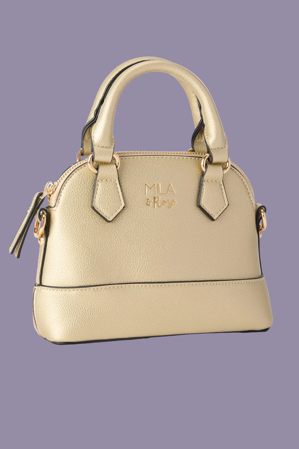 Purse - Gold Metallic Girl's Crossbody Purse