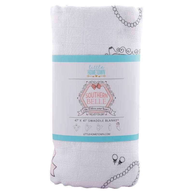 Swaddle - Southern Belle Baby Muslin Swaddle/Receiving Blanket