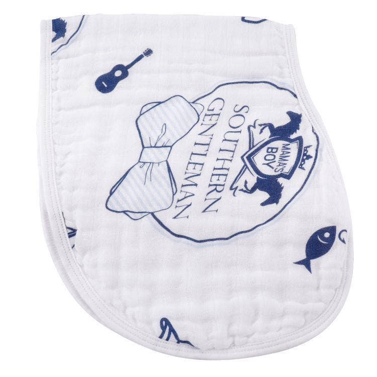 Burp Cloth - Southern Gentleman Baby Burp Cloth and Bib (2 in 1)