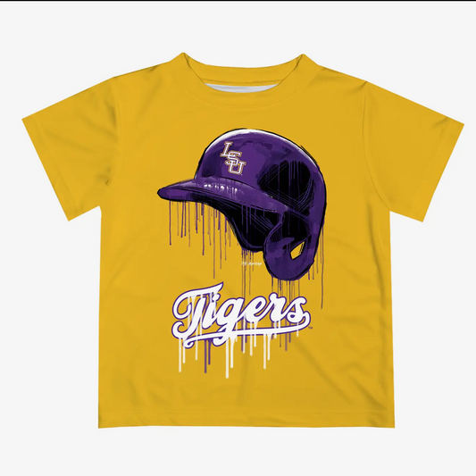 LSU Tigers Original Dripping Baseball Tee