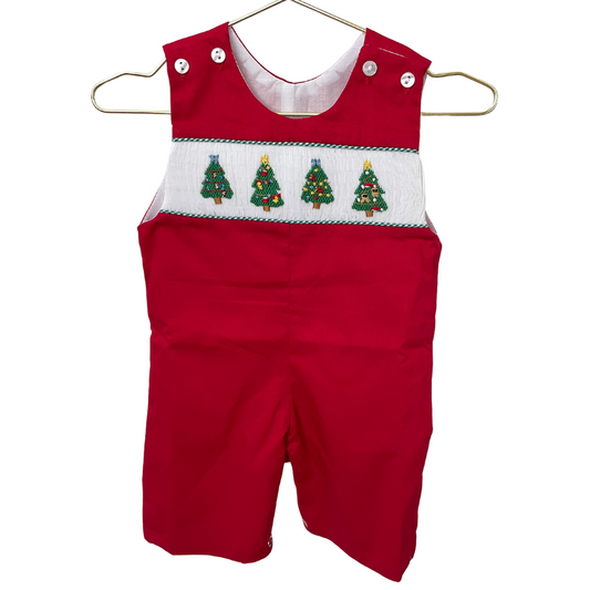 Lulu Bebe Christmas Truck Smocked Set