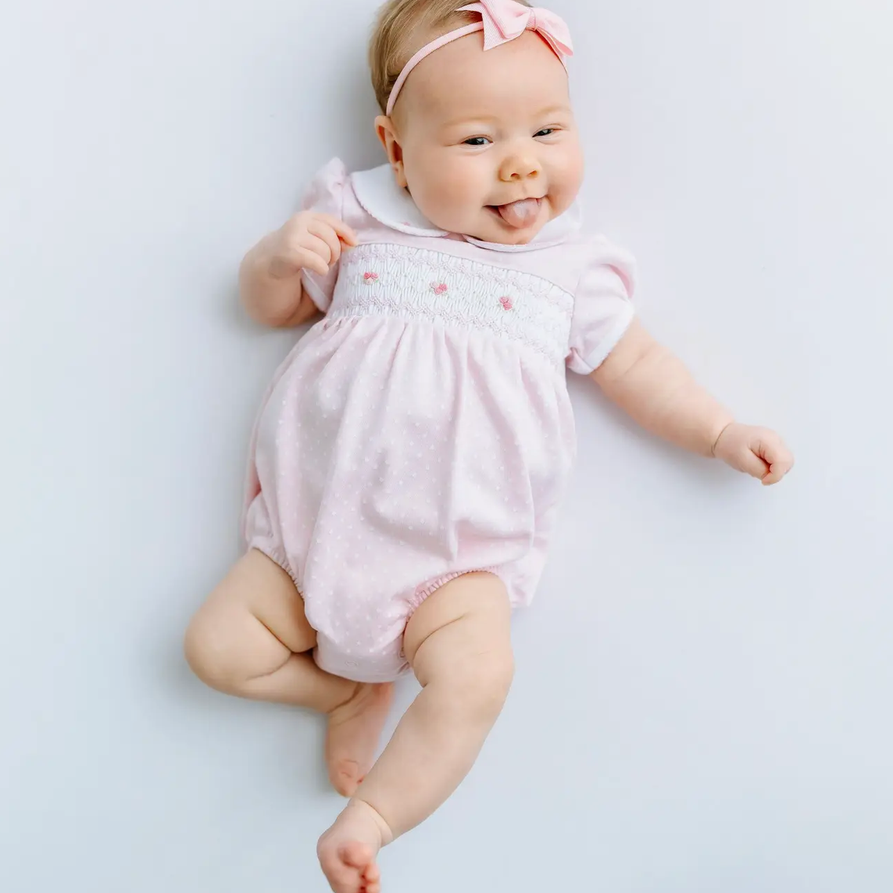 Mia's Classics Smocked Short Sleeve Bubble