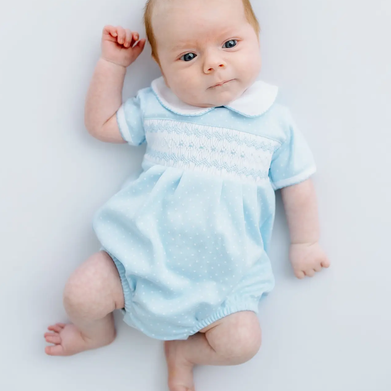 Luca's Classics Smocked Short Sleeve Bubble