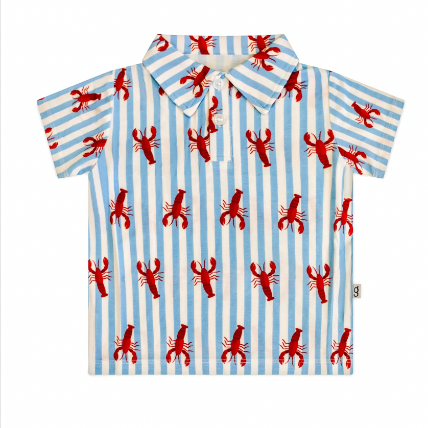 Little Pinchers Polo Shirt - Crawfish