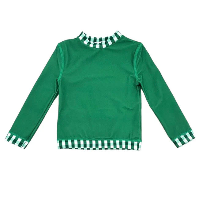 Swim - Gingham Rashguard Swim Shirt (4 Colors)