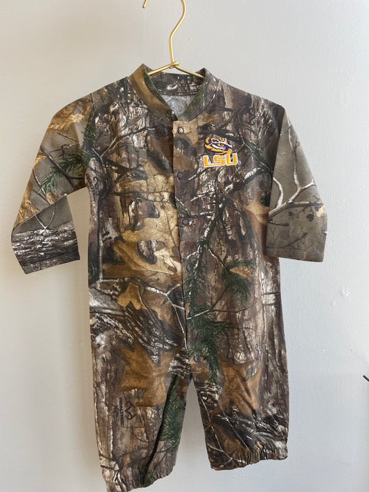 LSU Camo Convertible Onesie