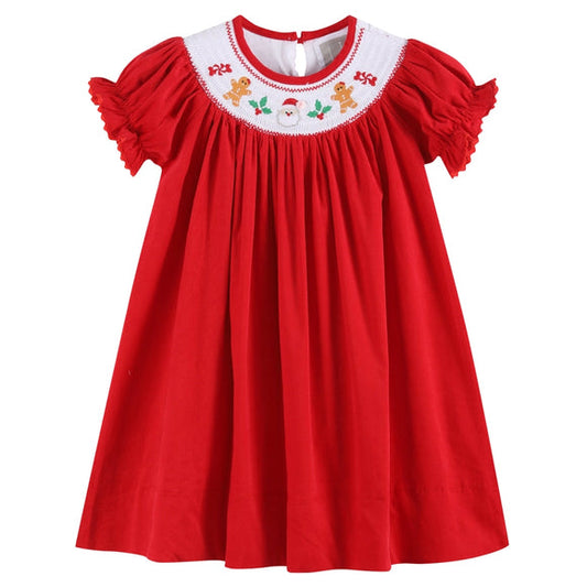 Velour Christmas Bishop Dress