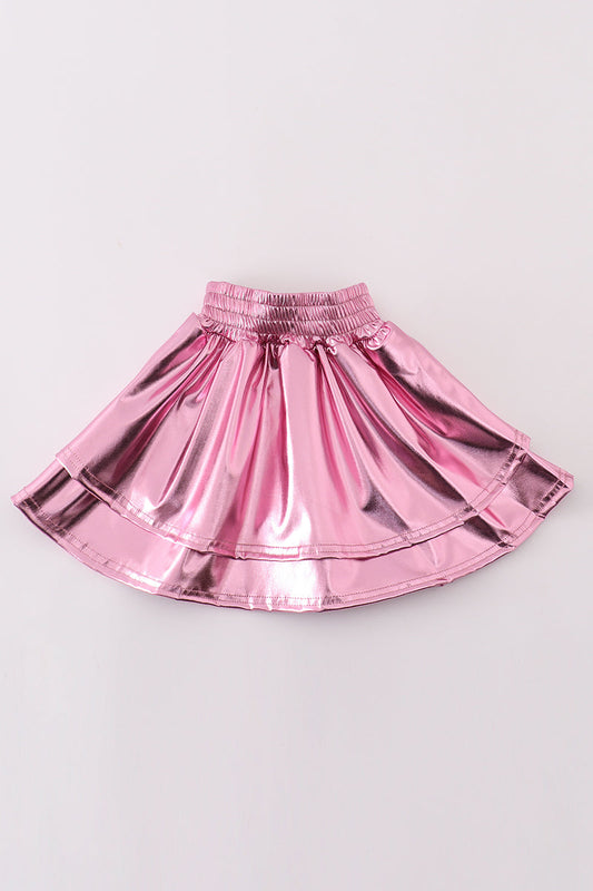 Skort - Pink Metallic Skort
