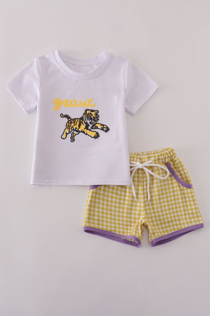 Geaux Tiger Sequin Short Set