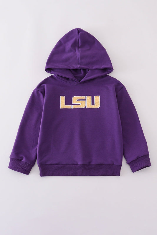 LSU Glitter Hoodie - Unisex