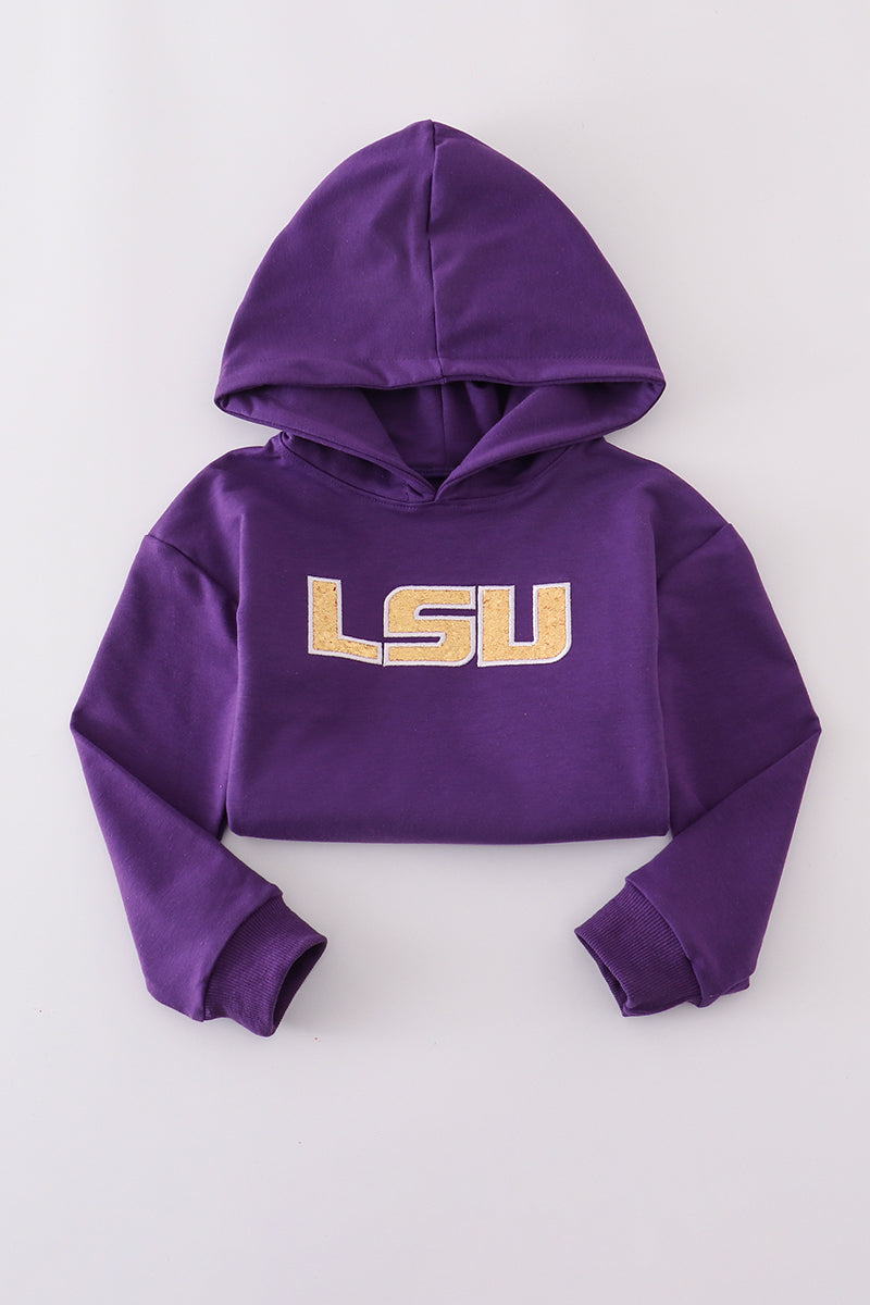LSU Glitter Hoodie - Unisex