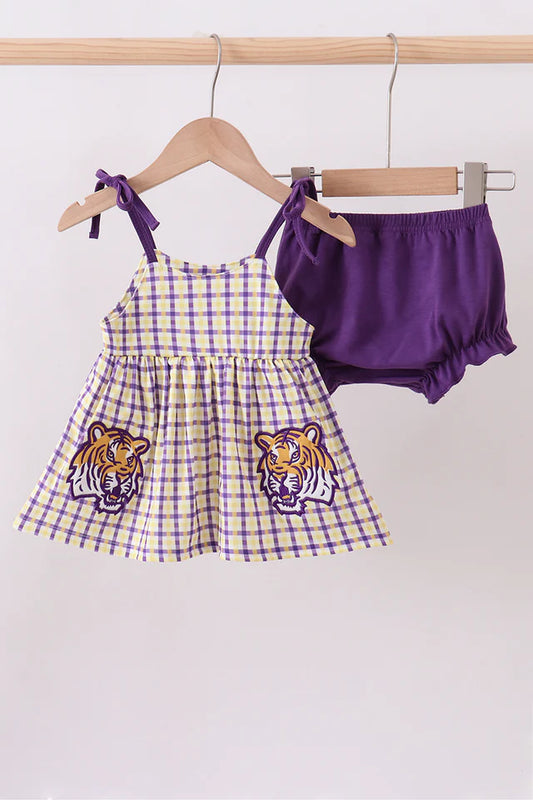 LSU GEAUX Appliqué Bloomer Set