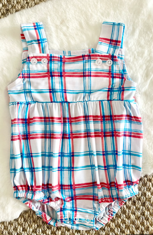 Blue & Red Plaid Bubble