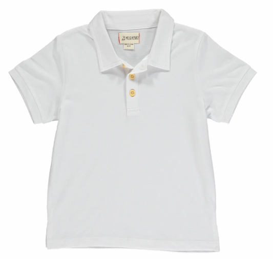 White Pique Polo