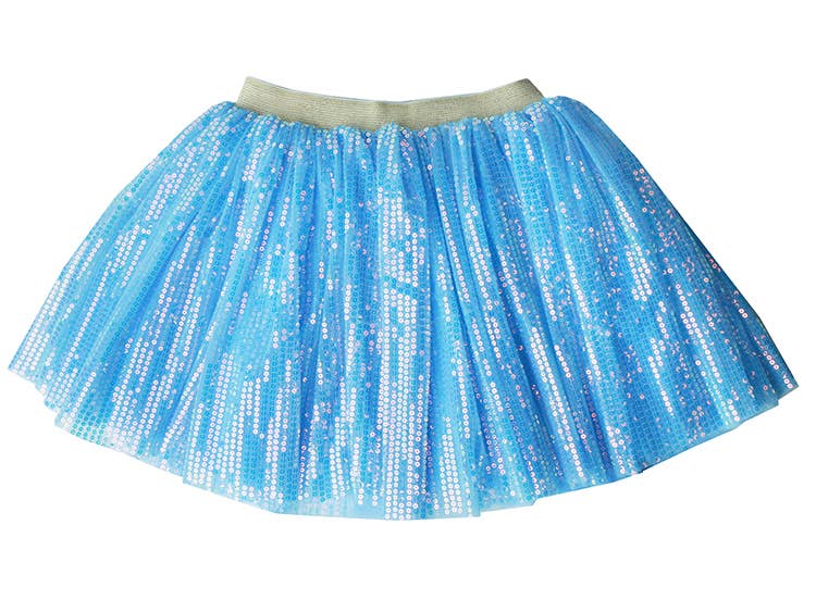 Tutu - Sequin Cascade Confetti Tutu: Blue