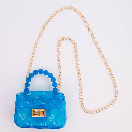 Purse - Clear Jelly Purse: Blue