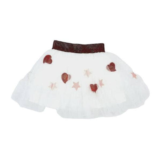 Heart & Star Tutu Skirt  WHITE