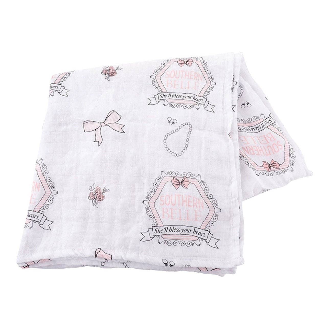 Swaddle - Southern Belle Baby Muslin Swaddle/Receiving Blanket
