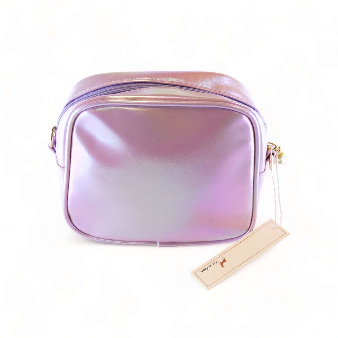 Purse - Purple Unicorn Holographic Purse w/PomPoms