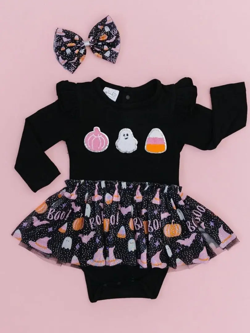 Boo Halloween Tutu Bodysuit