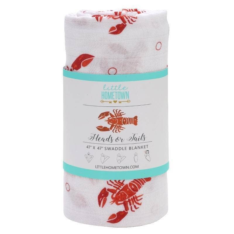 Swaddle - Heads and Tails Baby Muslin Swaddle/Receiving Blanket -Extra Large 47 x 47